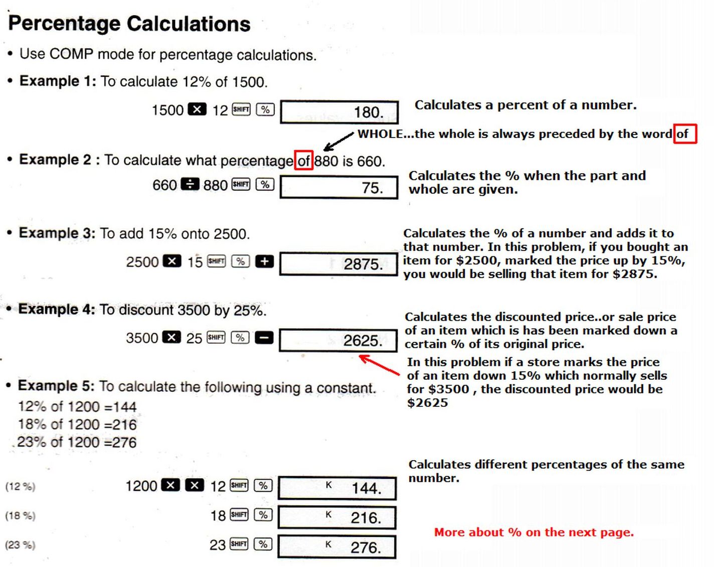 Do you have to be able to calculate percentages to get a GED?